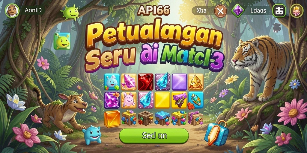Gameplay seru saat mencocokkan tiga atau lebih item.