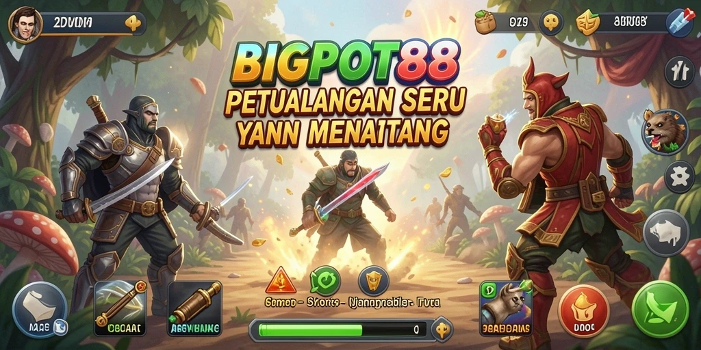 Screenshot utama tampilan gameplay petualangan BIGPOT88.