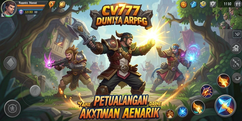 Screenshot utama CV777 menampilkan pertarungan mendebarkan dalam gameplay ARPG.