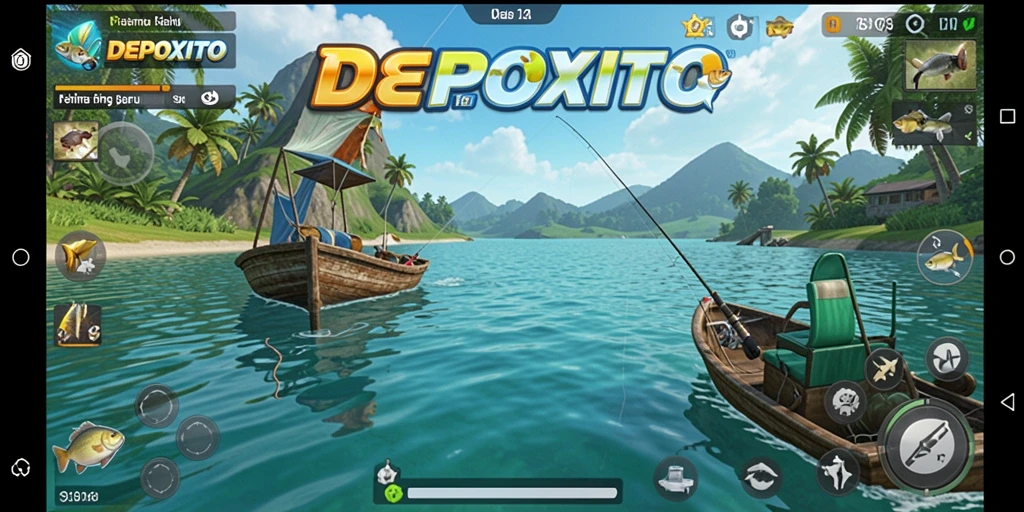 Tampilan gameplay DEPOXITO dengan ikan yang menarik.