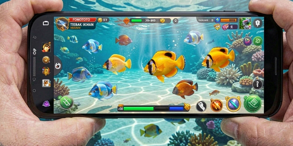 Tampilan gameplay FOMOTOTO yang penuh warna dan menantang.