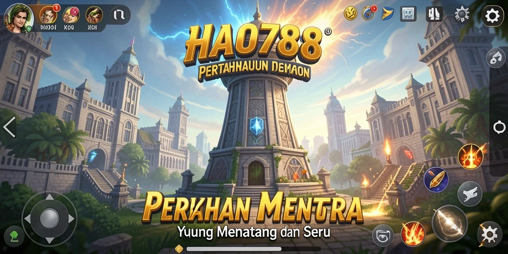 Screenshot HAO788 menampilkan aksi ketegangan di Tower Defense.