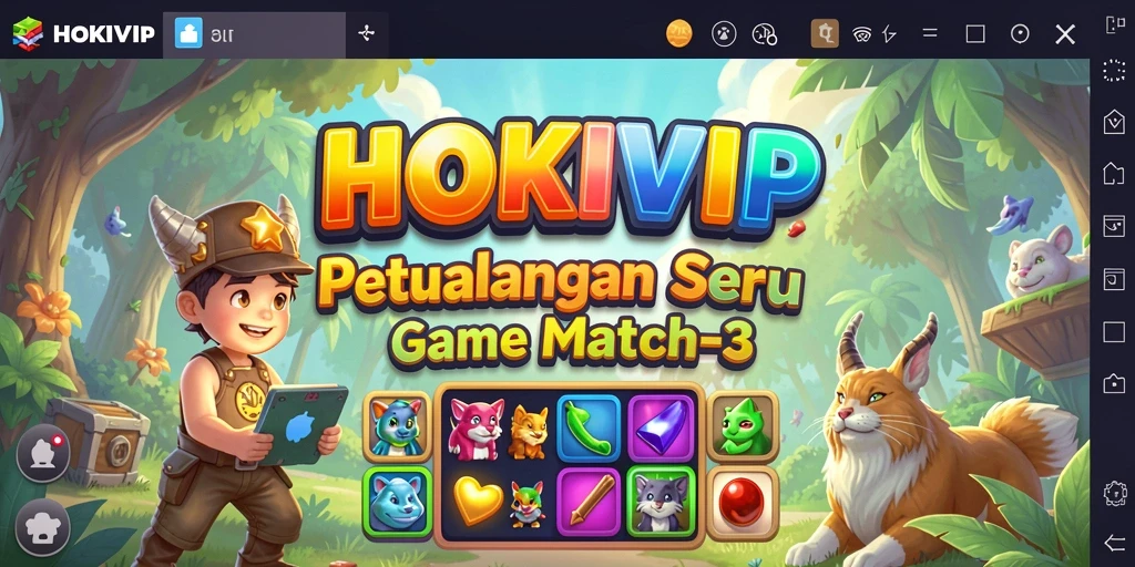 Tangkapan layar HOKIVIP menampilkan aksi seru gameplay Match-3.