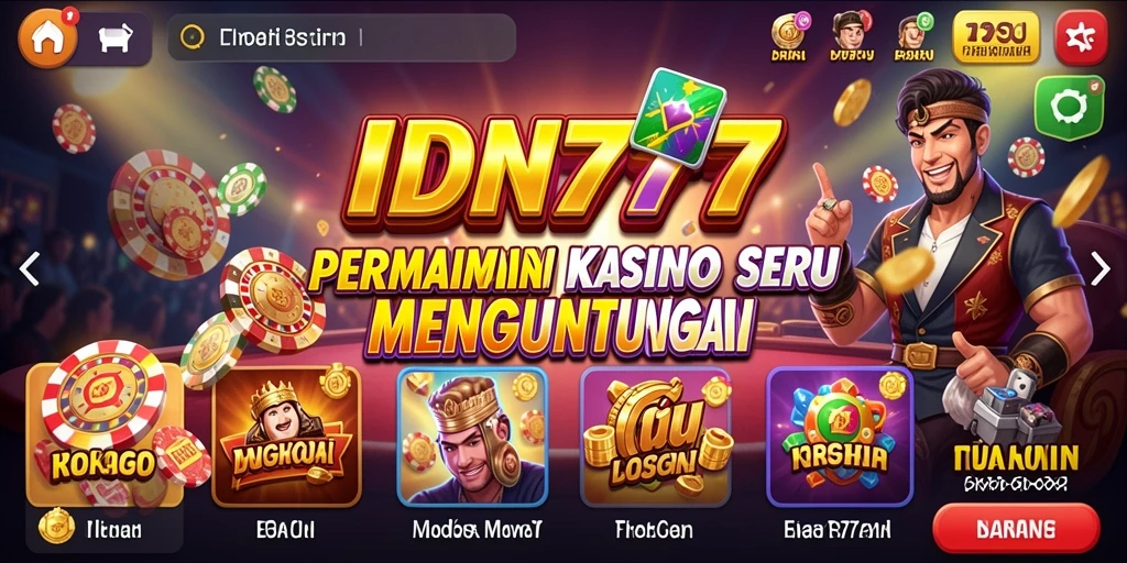 Tampilan gameplay seru di IDN777 dengan berbagai jenis permainan Kasino.