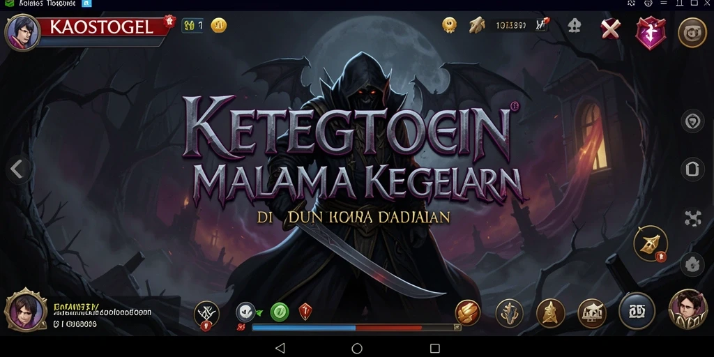 Tampilan mencekam dari gameplay KAOSTOGEL dengan suasana gelap dan menakutkan.