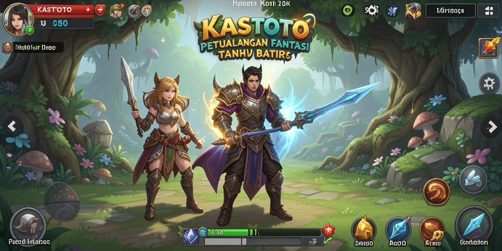 Tampilan gameplay KASTOTO yang penuh aksi dan strategi.