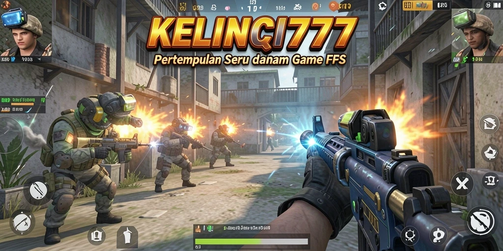 Tangkapan layar gameplay KELINCI777 menunjukkan aksi hebat dalam pertempuran FPS.
