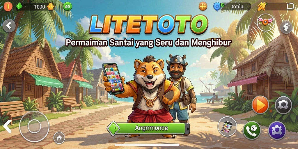 Tampilan gameplay LITETOTO yang ceria dan menarik.