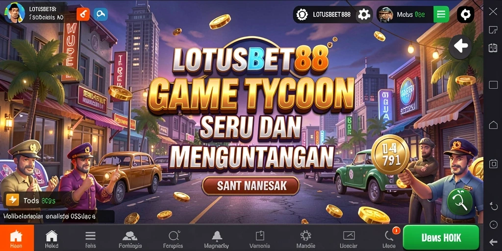 Screenshot utama LOTUSBET88 yang menampilkan gameplay Tycoon yang menarik.