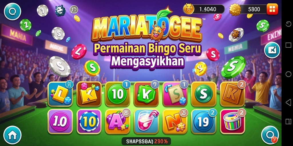 Tampilan gameplay Bingo yang seru dan interaktif.
