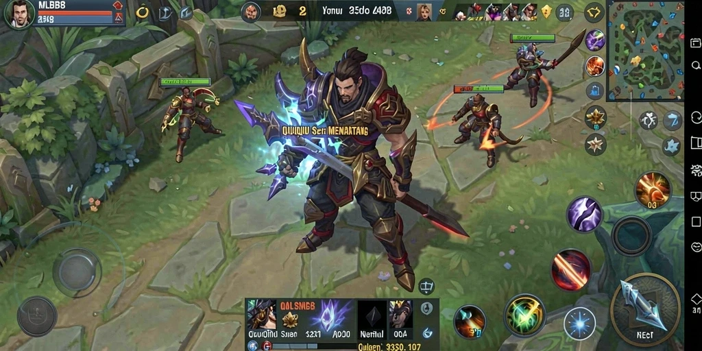 Tampilan gameplay QiuQiu yang seru dan interaktif.