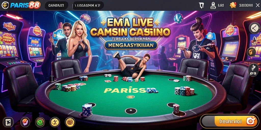 Tampilan menarik dari gameplay Live Casino PARIS88 yang mendebarkan.