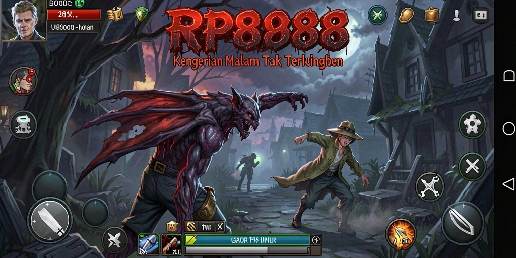 Tampilan gameplay menakutkan yang melibatkan eksplorasi dan teka-teki.