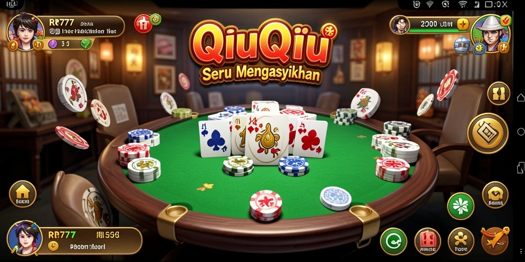 Tampilan menarik dari gameplay QiuQiu di RR777.