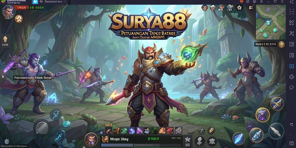 Tampilan gameplay menakjubkan dari SURYA88 di dunia MMORPG.