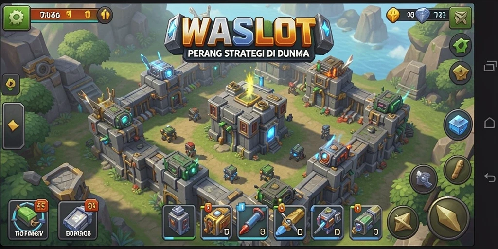 Gameplay menarik dari WASLOT dalam mode Tower Defense.