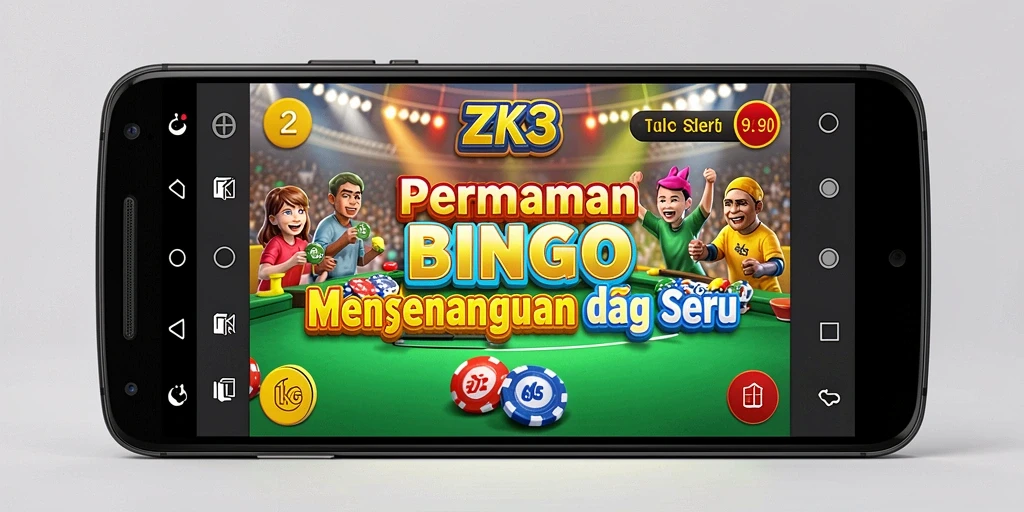Tampilan gameplay seru di ZK3 dengan kartu Bingo yang penuh warna.