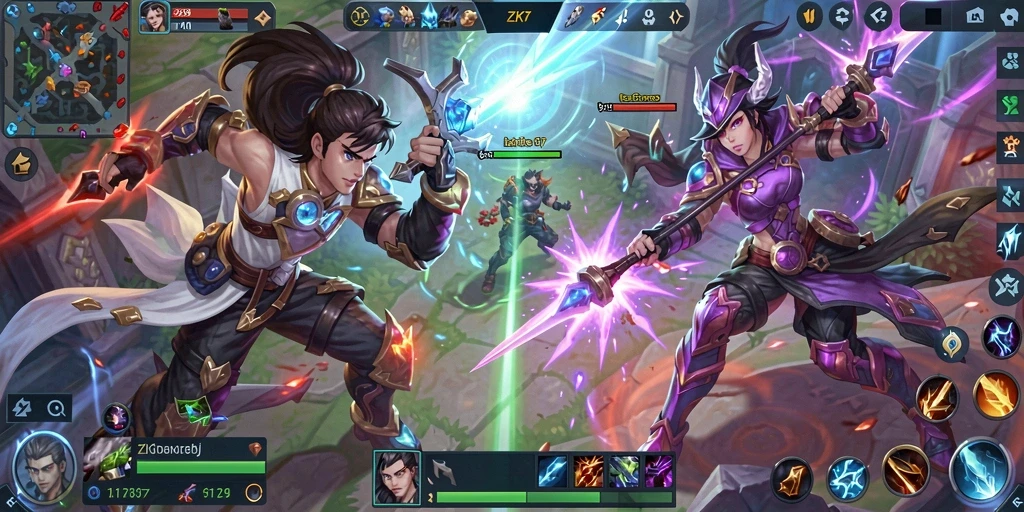 Gameplay seru dengan pertarungan tim di ZK7.